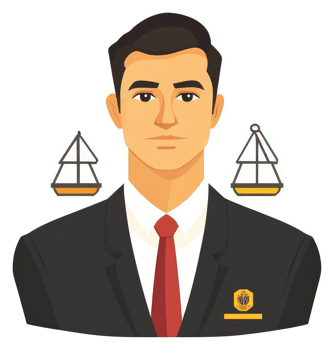 A professional jurist, balancing justice and maritime law. png