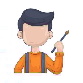 Illustration of Artist vector