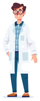 A friendly, smiling doctor in a white lab coat. png