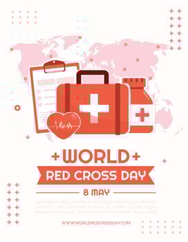 World Red Cross Day celebration image vector