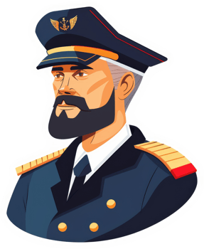 A distinguished naval officer in uniform. png