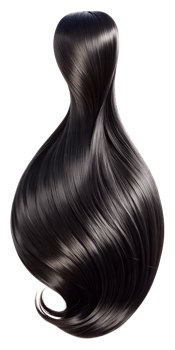 black shiny hair png
