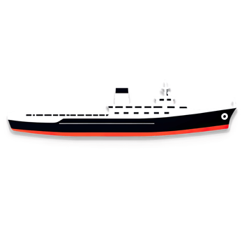 Flat Design of Passenger Cruise Ship Side View png