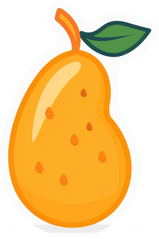 An illustration of a cartoon mango. png