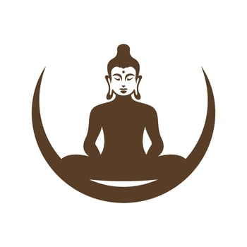 Buddha icon image design template vector