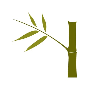 A piece of bamboo logo design vector