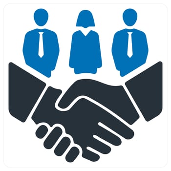 Partners icon concept in blue color vector