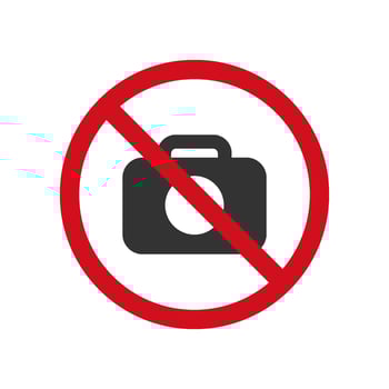 Taking photos is prohibited icon design vector