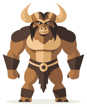 A powerful, mythical creature resembling a bull. png