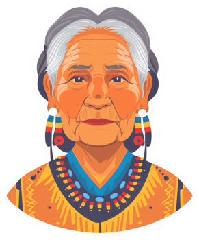 Portrait of an Indigenous elder woman. png