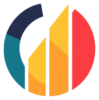 A circular graphic design representing growth, data, and progress. png