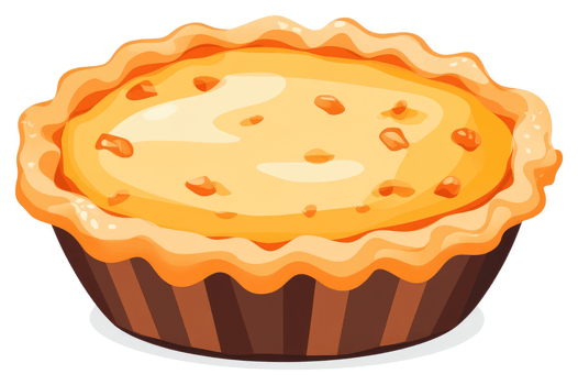 A delectable, golden-yellow, baked fruit pie with a flaky crust. png