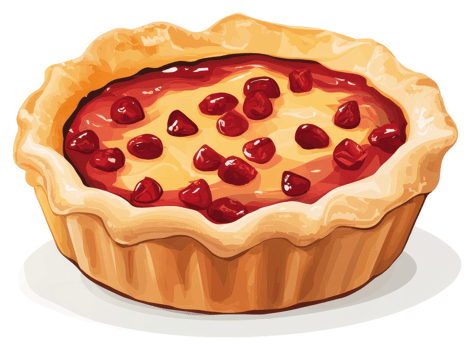 A delectable cherry pie with a flaky crust. png