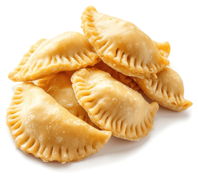 Golden-brown, flaky pastries in a pile. png