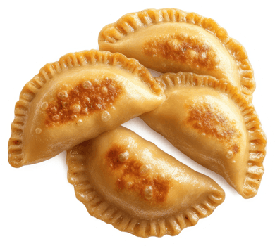 Golden-brown, crispy pierogi, a delicious treat. png