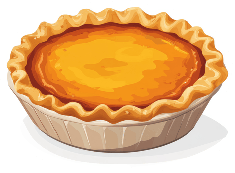 A delicious, golden-orange, autumnal pie. png