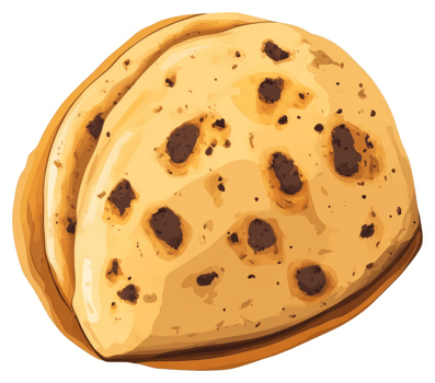 A delicious double chocolate chip cookie. png