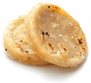 Two golden, crispy, seasoned flatbreads. png