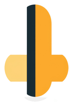 A stylized, two-toned, abstract graphic design. png