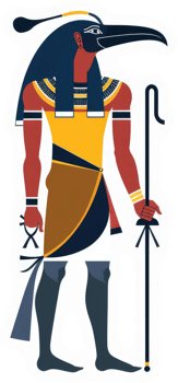 A stylized depiction of the egyptian god thoth. png