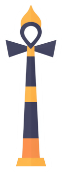 An illustration of the ankh, a symbol of life and immortality in ancient egyptian culture. png