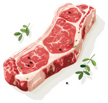 A flavorful raw steak seasoned with herbs and pepper. png