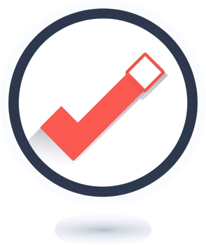 A simple and stylized checkmark graphic in a circle. png