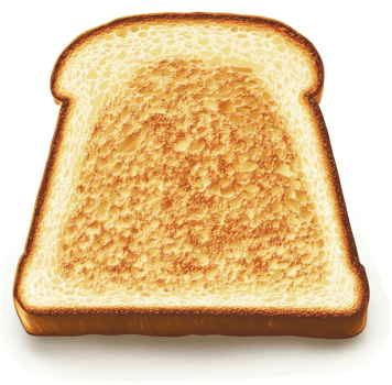 A golden-brown toasted slice of bread. png