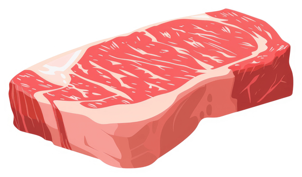 A fresh, raw steak, perfect for grilling. png