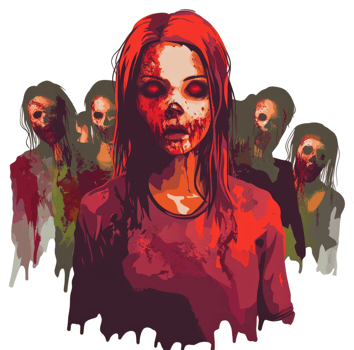 A group of bloody, undead children. png