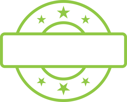 sign circle 3 star green png