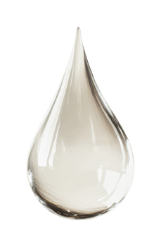 Transparent liquid droplet with reflection on surface png
