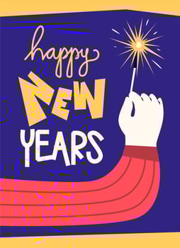 Greeting Card Happy New Years Illustration vector