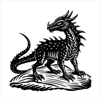 desert sand dragon vector