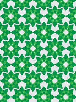 A green and white pattern with stars vector