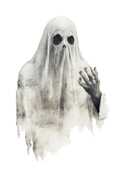 Eerie specter with outstretched hand png