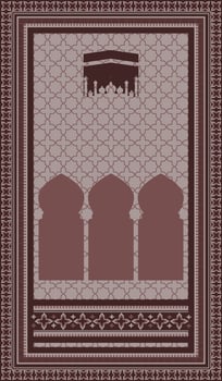 beautiful pink Islamic mat vector