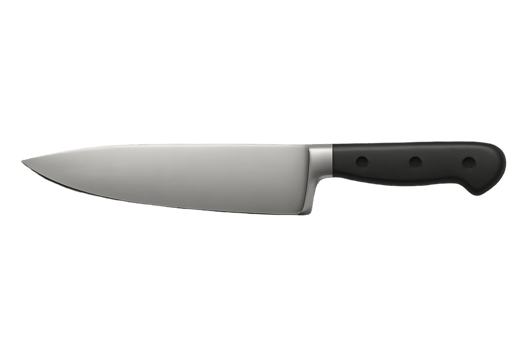 High resolution photorealistic kitchen knife isolated object perfect for culinary imagery png