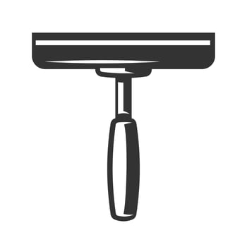 Mop silhouette icon isolated on white vector