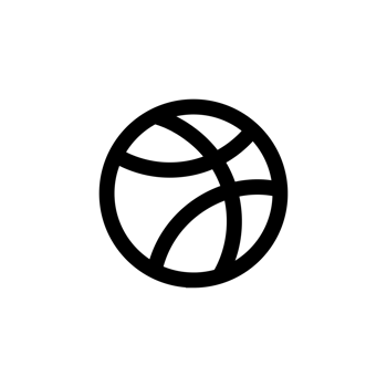 Dribbble White Logo Icon App Transparent Background Premium Social Media Design for Digital Download png
