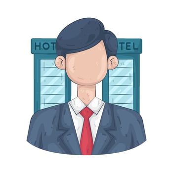 Illustration of Hotel Manager vector