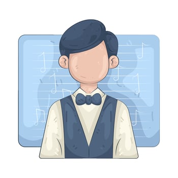 Illustration of Music Teacher vector