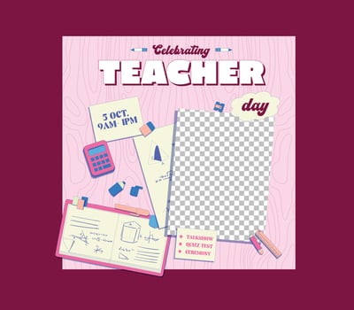 World Teacher Day Socials Media. illustration vector