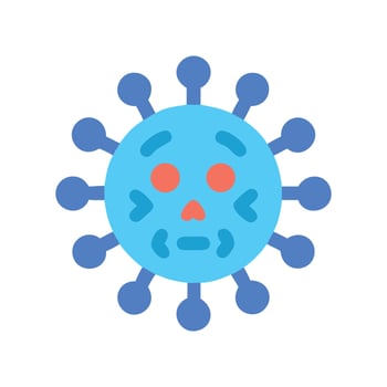 Coronavirus flat illustration on a black background vector