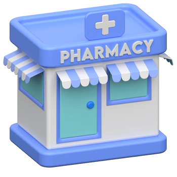 3D Pharmacy Building Icon png