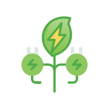 Green energy clean power source coming from nature vector