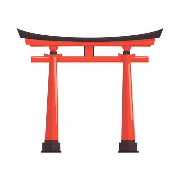 Japanese Torii Gate Flat Icon png