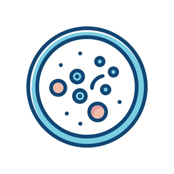 Petri dish illustration with bacteria or viruses culture vector