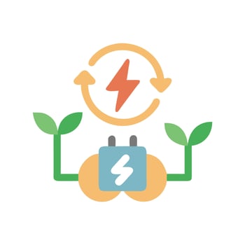 Renewable Energy Icon Sustainable Power and Green Growth vector
