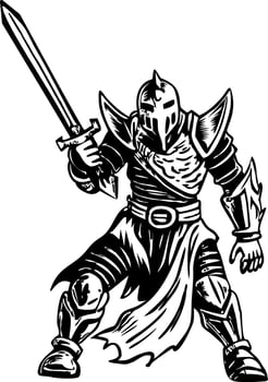 A vintage style illustration of maya warrior vector